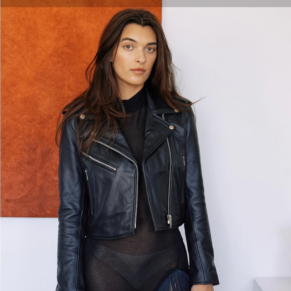 Understated Leather Mercy Cropped Jacket